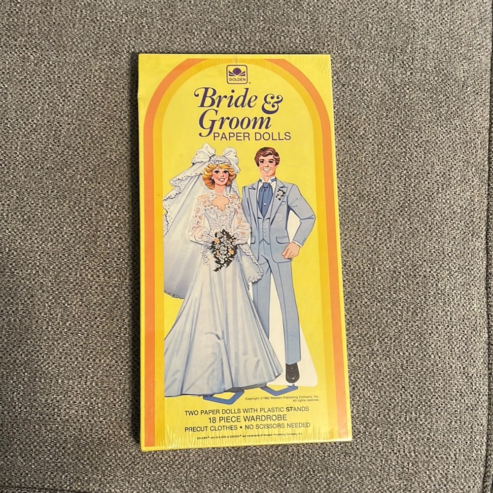 NIB Vintage bride and groom paper dolls